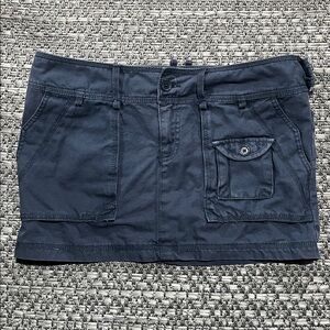 Campus Crew | Navy Blue Cargo Mini Skirt